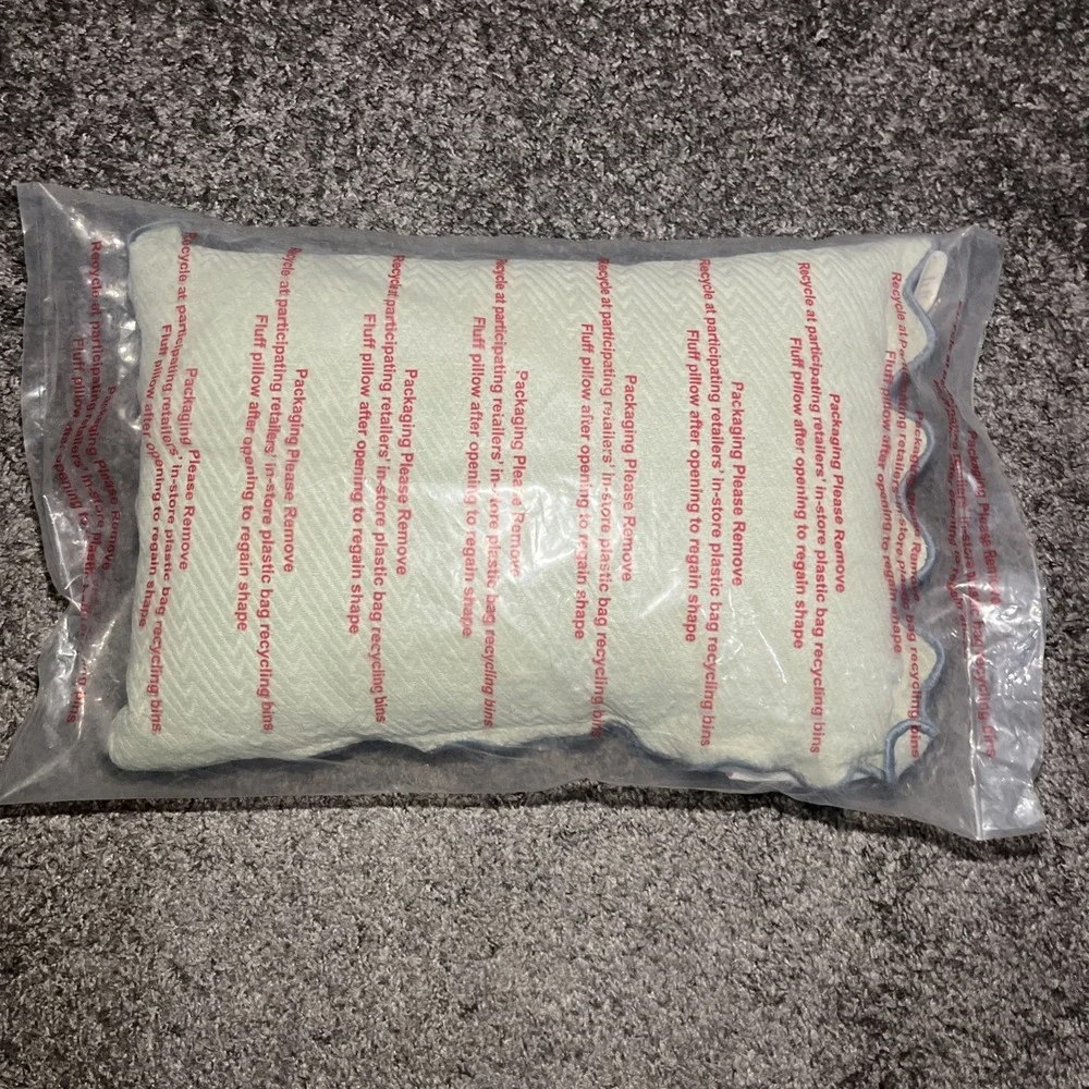 Sage Green Ruffled Edge Lumbar Support Pillow With Removable‎ Cover Brand New